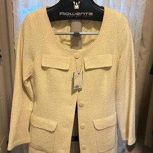 H&M Cream Textured Blazer